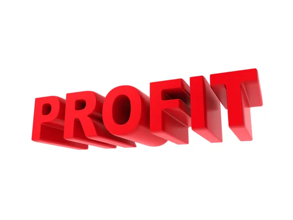 Profit - Red Text Isolated on White. — Stock Photo, Image