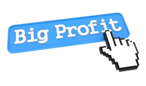 Big Profit Button with Hand Cursor. — Stock Photo, Image