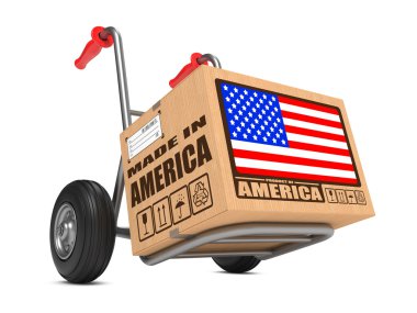 made in USA - karton kutu yandan kamyon.