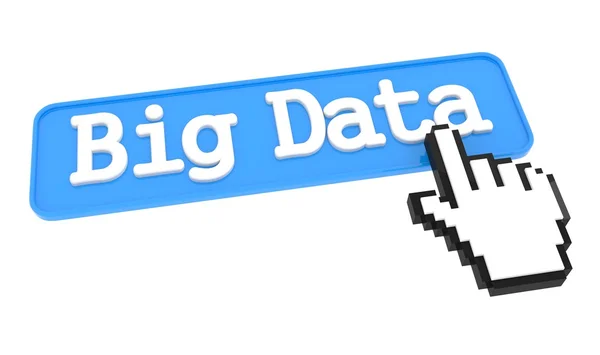 Botón de Big Data con Cursor de Mano . —  Fotos de Stock