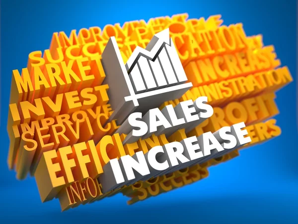 Sales Increase. Wordcloud Concept. — Stock Photo, Image