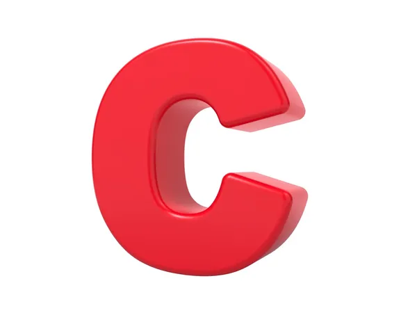 Letra C roja 3D . —  Fotos de Stock