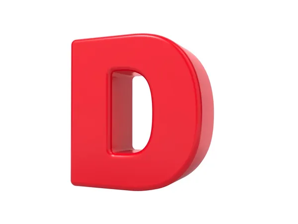 Rode 3D-letter d. — Stockfoto