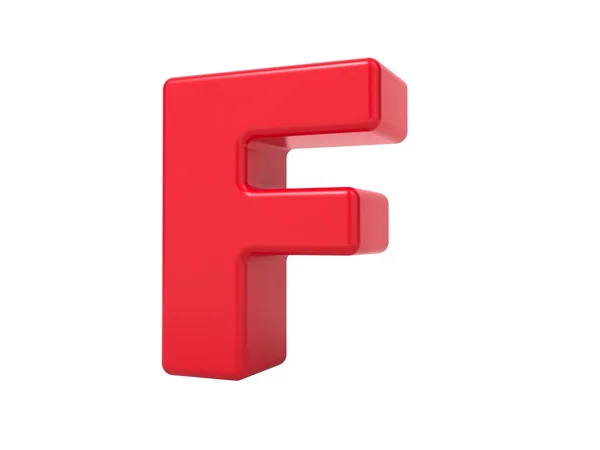 Червона 3D літера F . — стокове фото