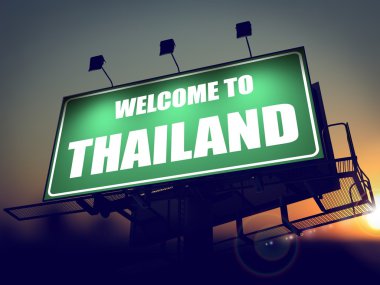 Tayland billboard doğarken hoş geldiniz..
