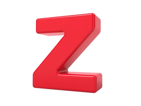 Red 3D Letter Z. — Fotografie, imagine de stoc