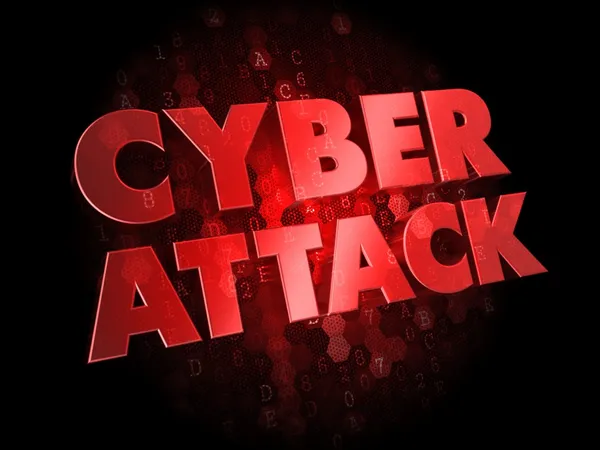 Cyber Attack on Dark Digital Background. — Stock Photo, Image