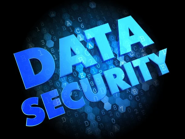 Sécurité des données sur fond numérique sombre . — Photo