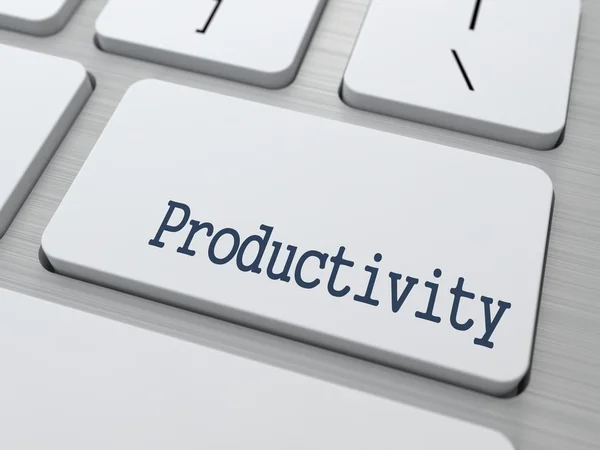 Productivity on Button of White Keyboard. — Stock Photo, Image