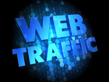 Dijital koyu arka plan üzerinde web trafik.