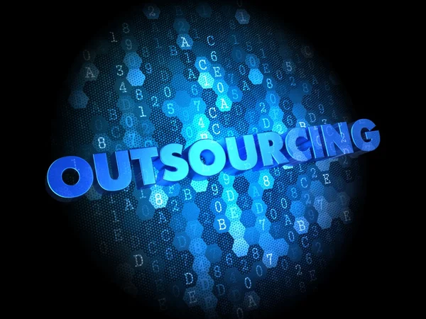 Outsourcing-Konzept auf digitalem Hintergrund. — Stockfoto