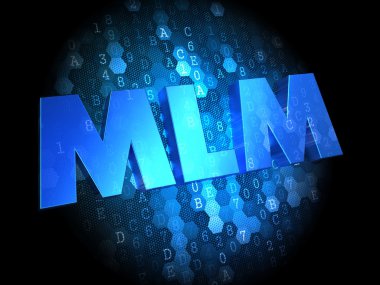 MLM on Dark Digital Background. clipart