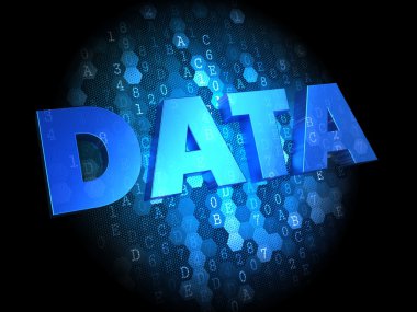 Dijital koyu arka plan üzerinde veri.