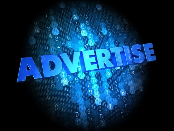 Advertise on Dark Digital Background. — Stock Photo, Image