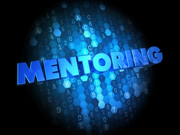 Mentoring su sfondo digitale scuro . — Foto Stock