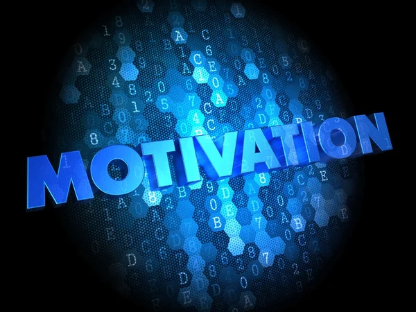 Motivazione su sfondo digitale scuro . — Foto Stock