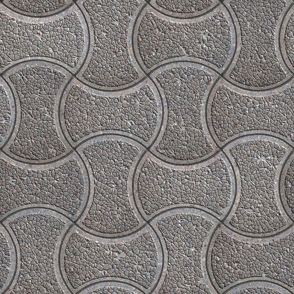 Gray Wavy Pavement with the decor of the Small Stone. Seamless Tileable Texture.