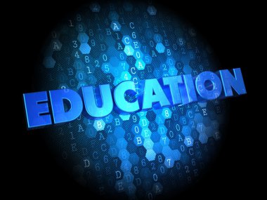 Dijital koyu arka plan üzerine eğitim.