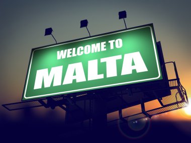 Billboard doğarken Malta'ya hoş geldiniz.