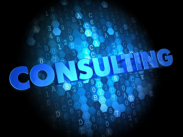 Consulting on Dark Digital Background. — Stock Photo, Image