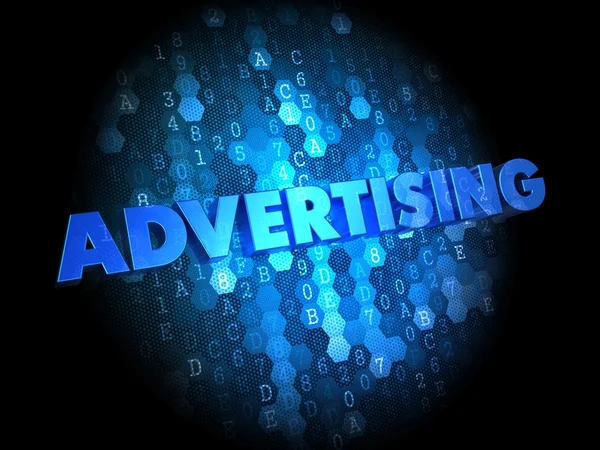 Advertising on Dark Digital Background. — Stock Photo, Image