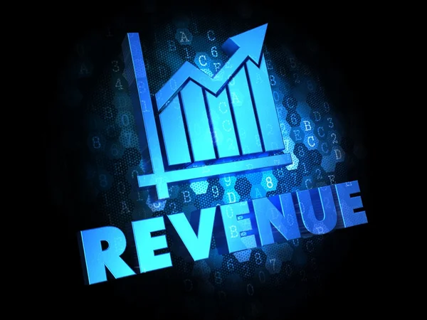 Revenue Concept on Dark Digital Background. — Stock Photo, Image