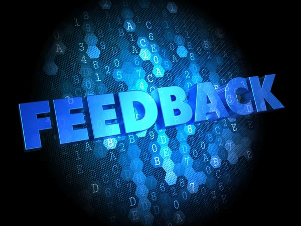 Feedback sobre fundo digital escuro . — Fotografia de Stock