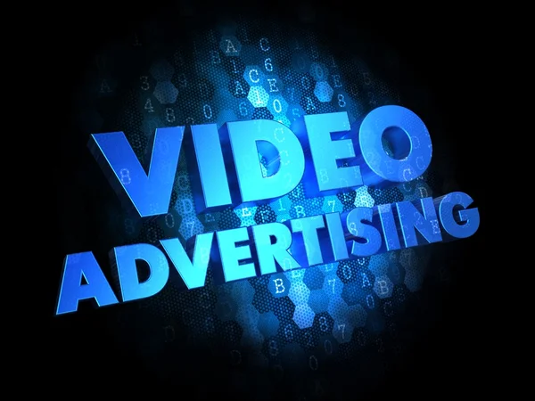 Reklamy wideo na cyfrowy tło. — Zdjęcie stockowe