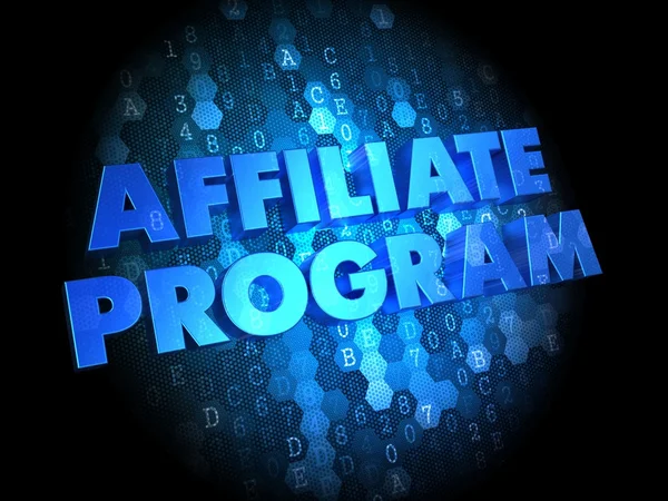 Programma di affiliazione su sfondo digitale . — Foto Stock