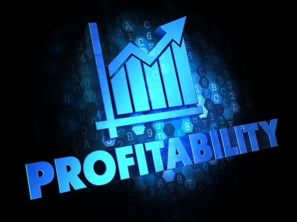 Profitability Concept on Dark Digital Background. — Stock Photo, Image