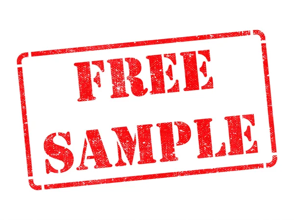 Free Sample - Inscription on Red Rubber Stamp. — Stock Photo, Image