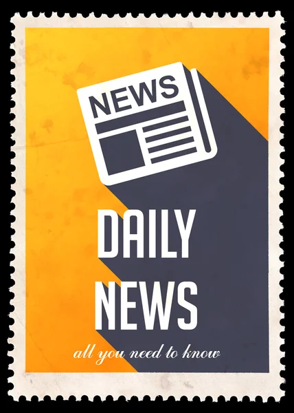Daily News on Yellow in Flat Design. — Stock Photo, Image