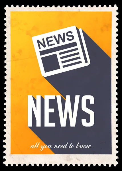 News on Yellow in Flat Design. — Stock Photo, Image