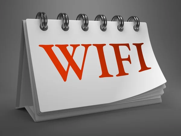 WiFi on Desktop Calendar. — Stock Photo, Image