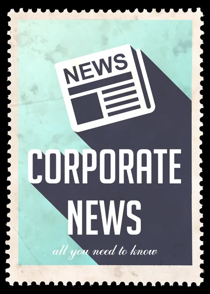 Corporate News on Blue in Flat Design. — Stock Photo, Image