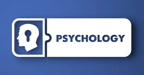 Psychology Concept on Blue in Flat Design Style. — Stock Photo, Image