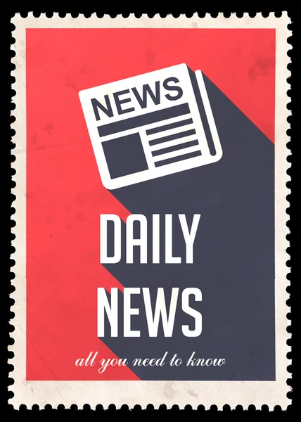 Daily News on Red in Flat Design. — Stock Photo, Image