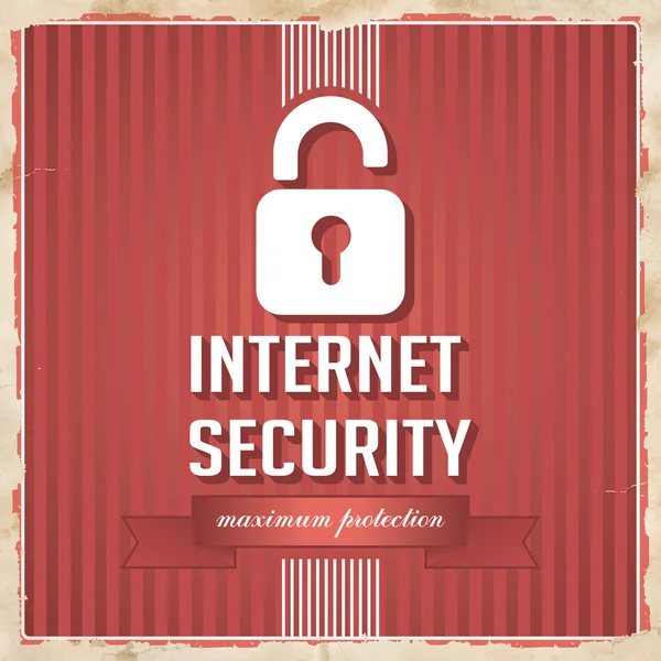 Internet koncepcja bezpieczeństwa w Płaska konstrukcja. — Zdjęcie stockowe