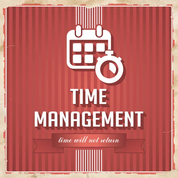 Tijd beheer concept in platte ontwerp. — Stockfoto