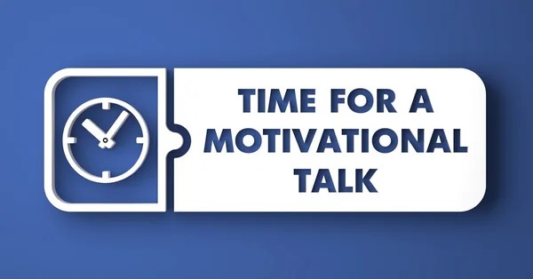 Tiempo para hablar motivacional en estilo de diseño plano . —  Fotos de Stock