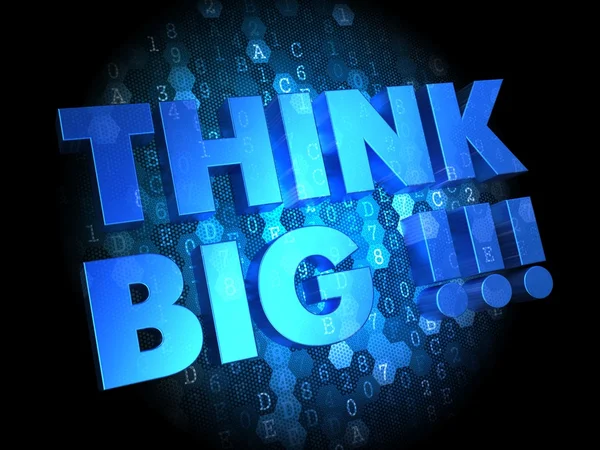 Think Big on Dark Digital Background. — Stock Photo, Image