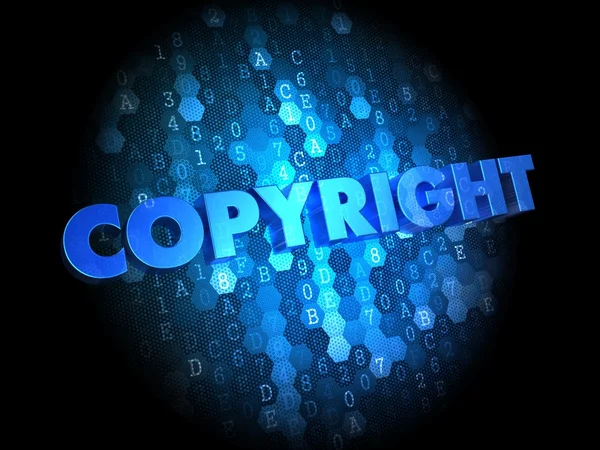Copyright op donkere digitale achtergrond. — Stockfoto