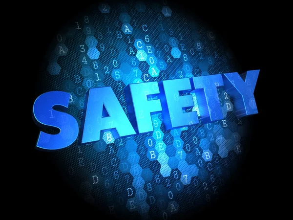 Safety on Dark Digital Background. — Stock Photo, Image