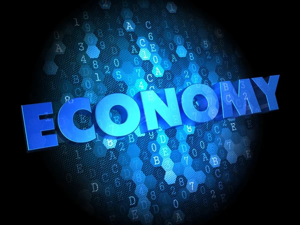 Economia su sfondo digitale scuro . — Foto Stock