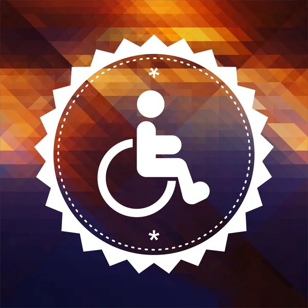 Disabled Icon on Triangle Background. — Stock Photo, Image