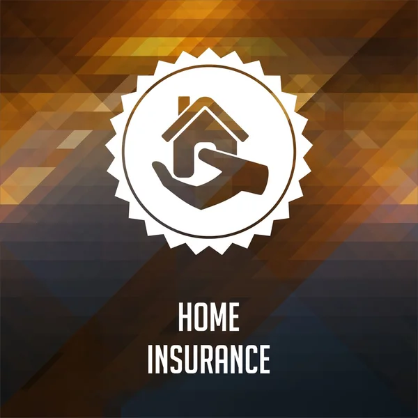 Domů pojištění na pozadí trojúhelník. — Stock fotografie