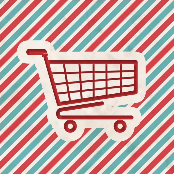 Shopping Concept on Striped Background. — Stock Photo, Image