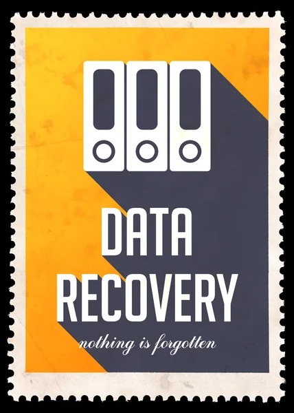 Data Recovery on Yellow in Flat Design. — Stock Photo, Image