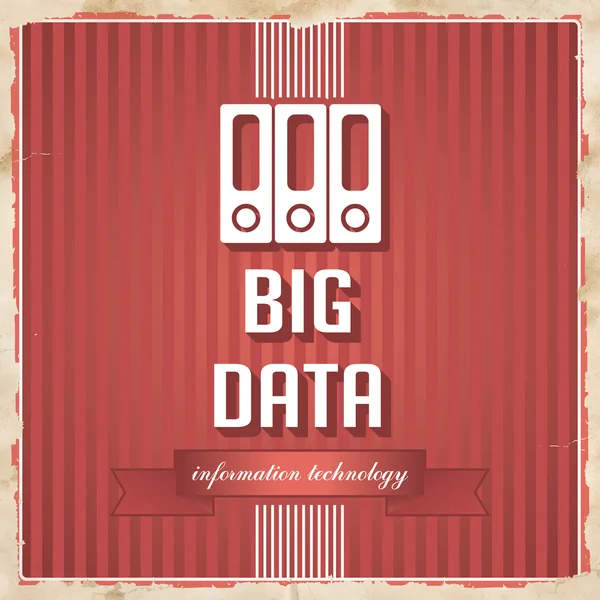 Conceito de Big Data em vermelho no projeto liso . — Fotografia de Stock