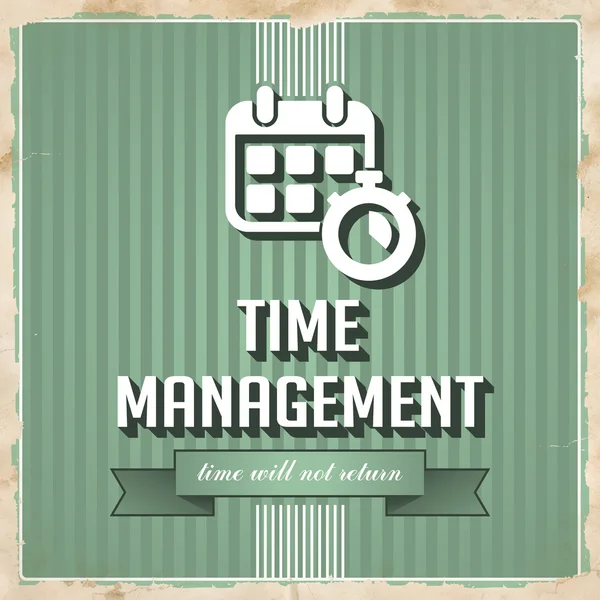 Time management koncept i platt design. — Stockfoto